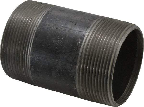 B&K Mueller - Schedule 40, 3" Diam x 5" Long Steel Black Pipe Nipple - Threaded - Best Tool & Supply