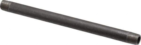 Value Collection - Schedule 40, 1/8" Diam x 5-1/2" Long Steel Black Pipe Nipple - Threaded - Best Tool & Supply