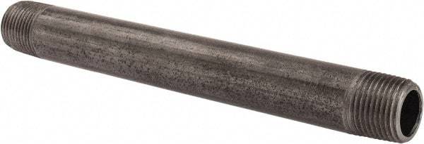 Value Collection - Schedule 40, 3/8" Diam x 5-1/2" Long Steel Black Pipe Nipple - Threaded - Best Tool & Supply