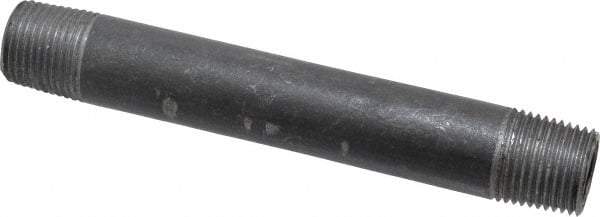 Value Collection - Schedule 40, 1/2" Diam x 5-1/2" Long Steel Black Pipe Nipple - Threaded - Best Tool & Supply