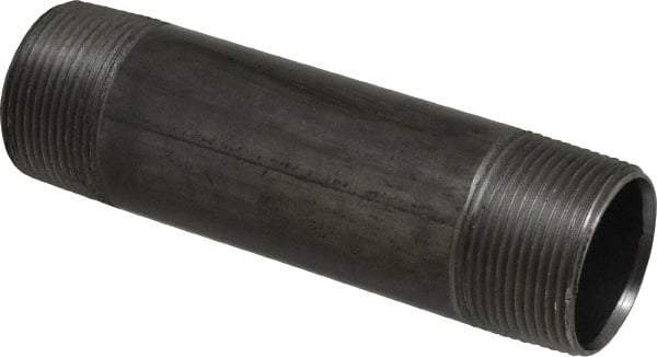 Value Collection - Schedule 40, 1-1/4" Diam x 5-1/2" Long Steel Black Pipe Nipple - Threaded - Best Tool & Supply