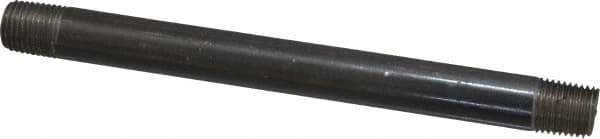 Value Collection - Schedule 40, 1/4" Diam x 6" Long Steel Black Pipe Nipple - Threaded - Best Tool & Supply