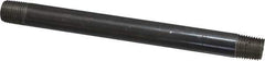 Value Collection - Schedule 40, 1/4" Diam x 6" Long Steel Black Pipe Nipple - Threaded - Best Tool & Supply