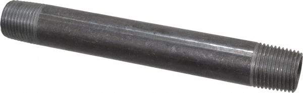 Value Collection - Schedule 40, 1/2" Diam x 6" Long Steel Black Pipe Nipple - Threaded - Best Tool & Supply