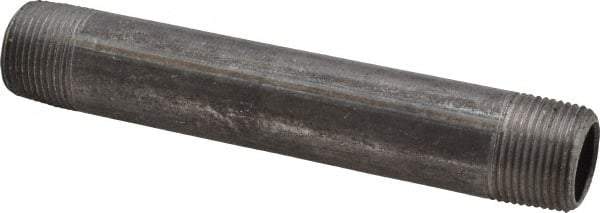 Value Collection - Schedule 40, 3/4" Diam x 6" Long Steel Black Pipe Nipple - Threaded - Best Tool & Supply