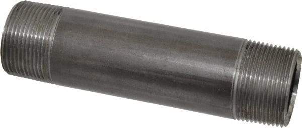 Value Collection - Schedule 40, 1-1/4" Diam x 6" Long Steel Black Pipe Nipple - Threaded - Best Tool & Supply