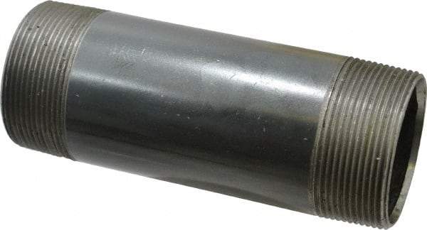 Value Collection - Schedule 40, 2" Diam x 6" Long Steel Black Pipe Nipple - Threaded - Best Tool & Supply