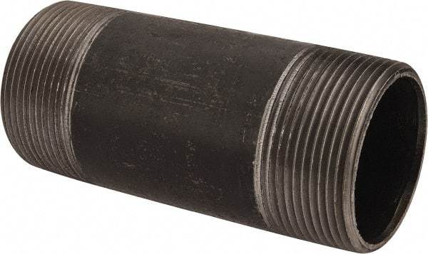 B&K Mueller - Schedule 40, 2-1/2" Diam x 6" Long Steel Black Pipe Nipple - Threaded - Best Tool & Supply