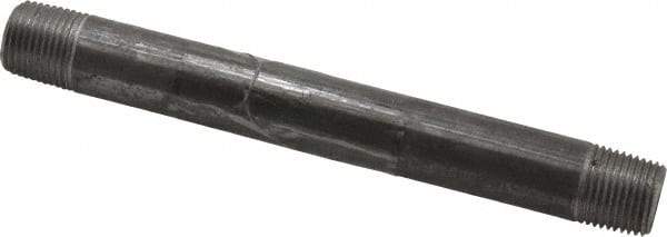 B&K Mueller - Schedule 40, 1/2" Diam x 7" Long Steel Black Pipe Nipple - Threaded - Best Tool & Supply