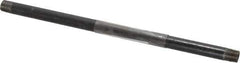 Value Collection - Schedule 40, 1/8" Diam x 8" Long Steel Black Pipe Nipple - Threaded - Best Tool & Supply