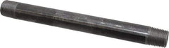 Value Collection - Schedule 40, 1/2" Diam x 8" Long Steel Black Pipe Nipple - Threaded - Best Tool & Supply