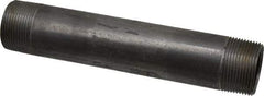 B&K Mueller - Schedule 40, 1-1/4" Diam x 8" Long Steel Black Pipe Nipple - Threaded - Best Tool & Supply