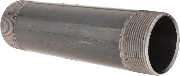 B&K Mueller - Schedule 40, 2" Diam x 8" Long Steel Black Pipe Nipple - Threaded - Best Tool & Supply