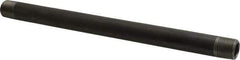 Value Collection - Schedule 40, 3/8" Diam x 9" Long Steel Black Pipe Nipple - Threaded - Best Tool & Supply