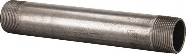 B&K Mueller - Schedule 40, 1-1/4" Diam x 9" Long Steel Black Pipe Nipple - Threaded - Best Tool & Supply