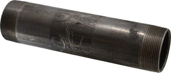 B&K Mueller - Schedule 40, 2" Diam x 9" Long Steel Black Pipe Nipple - Threaded - Best Tool & Supply