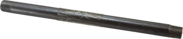 Value Collection - Schedule 40, 3/8" Diam x 10" Long Steel Black Pipe Nipple - Threaded - Best Tool & Supply