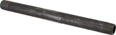 Value Collection - Schedule 40, 1/2" Diam x 10" Long Steel Black Pipe Nipple - Threaded - Best Tool & Supply