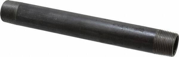 Value Collection - Schedule 40, 1" Diam x 10" Long Steel Black Pipe Nipple - Threaded - Best Tool & Supply