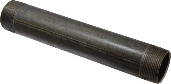 B&K Mueller - Schedule 40, 1-1/2" Diam x 10" Long Steel Black Pipe Nipple - Threaded - Best Tool & Supply