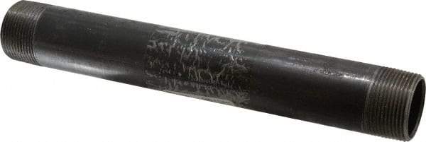 B&K Mueller - Schedule 40, 1-1/4" Diam x 11" Long Steel Black Pipe Nipple - Threaded - Best Tool & Supply