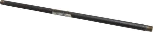 B&K Mueller - Schedule 40, 1/8" Diam x 12" Long Steel Black Pipe Nipple - Threaded - Best Tool & Supply