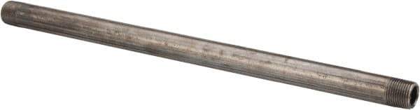 B&K Mueller - Schedule 40, 3/8" Diam x 12" Long Steel Black Pipe Nipple - Threaded - Best Tool & Supply