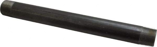 B&K Mueller - Schedule 40, 1" Diam x 12" Long Steel Black Pipe Nipple - Threaded - Best Tool & Supply