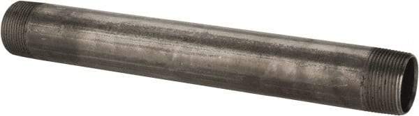 B&K Mueller - Schedule 40, 1-1/4" Diam x 12" Long Steel Black Pipe Nipple - Threaded - Best Tool & Supply