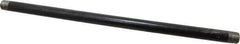 B&K Mueller - Schedule 40, 1/2" Diam x 18" Long Steel Black Pipe Nipple - Threaded - Best Tool & Supply