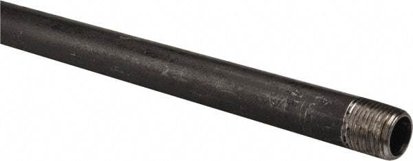 B&K Mueller - Schedule 40, 1/2" Diam x 30" Long Steel Black Pipe Nipple - Threaded - Best Tool & Supply