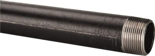 B&K Mueller - Schedule 40, 1-1/4" Diam x 36" Long Steel Black Pipe Nipple - Threaded - Best Tool & Supply