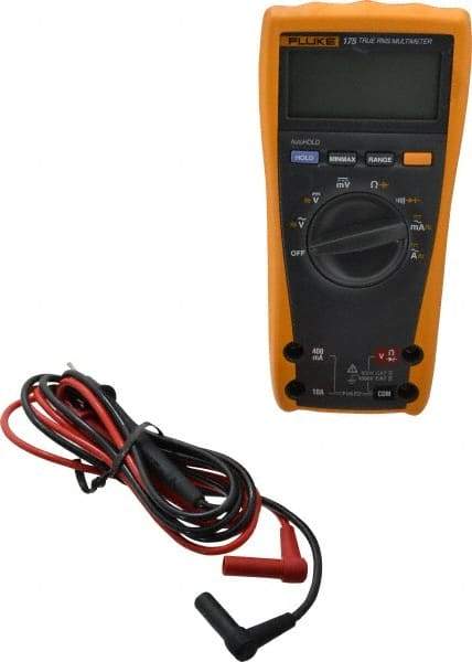 Fluke - 175 ESFP, CAT IV, CAT III, 1,000 VAC/VDC, Digital True RMS Auto Ranging Manual Ranging Multimeter - 50 mOhm, Measures Voltage, Capacitance, Current, Frequency, Resistance - Best Tool & Supply