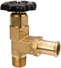 Parker - Hose I.D. x MNPTF End Connection Brass Truck Valve - 3.73" OAL, 3/4 x 1/2" Pipe - Best Tool & Supply