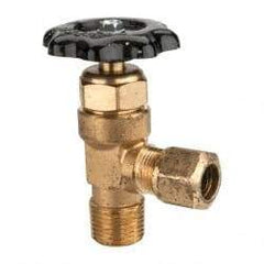 Parker - Tube (NTA) x MNPTF End Connection Brass Truck Valve - 3.28" OAL, 1/2" Pipe - Best Tool & Supply