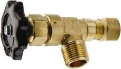 Parker - MNPTF x Tube (NTA) End Connection Brass Truck Valve - 3.58" OAL, 1/2" Pipe - Best Tool & Supply