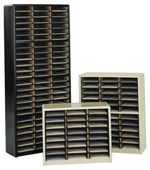 Safco - 32-1/4" Wide x 25-3/4" High x 13-1/2" Deep Steel Document Organizer - 24 Compartments, Black, 9-3/4" Wide x 2-1/2" High x 12-1/2" Deep Compartment - Best Tool & Supply