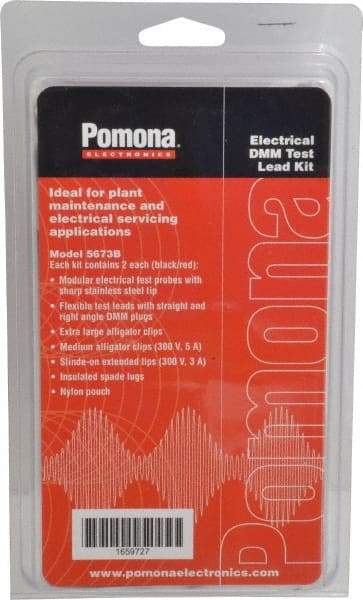 Pomona - Electrical Test Equipment Leads Set - Use with AmProbes Multimeters, Fluke Multimeters, H.P. Multimeters, Tektronix Multimeters, Wavetek Digital Multimeters - Best Tool & Supply