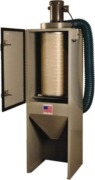 Value Collection - 1-1/2 hp, 600 CFM Sandblaster Dust Collector - 76" High x 21" Diam - Best Tool & Supply