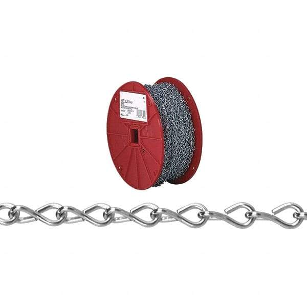 Campbell - 0.11" Diam Single Jack Chain - 29 Lb Load Limit, #12, Zinc Plated Finish, 0.75" Inside Length - Best Tool & Supply