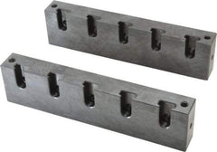 Snap Jaws - 8" Wide x 2-1/2" High x 1-1/4" Thick, Flat/No Step Vise Jaw - Soft, Steel, Fixed Jaw, Compatible with 6" Vises - Best Tool & Supply