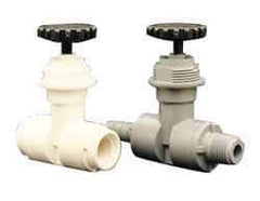 Specialty Mfr - 1/4" Pipe, Inline Needle Valve - EPDM Seal, MNPT x MNPT Ends, PVC Valve, 125 Max psi - Best Tool & Supply