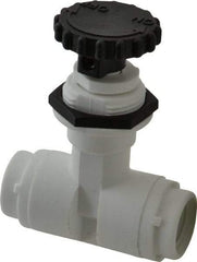 Specialty Mfr - 1/4" Pipe, Inline Needle Valve - PTFE Seal, FNPT x FNPT Ends, Polypropylene Valve, 125 Max psi - Best Tool & Supply