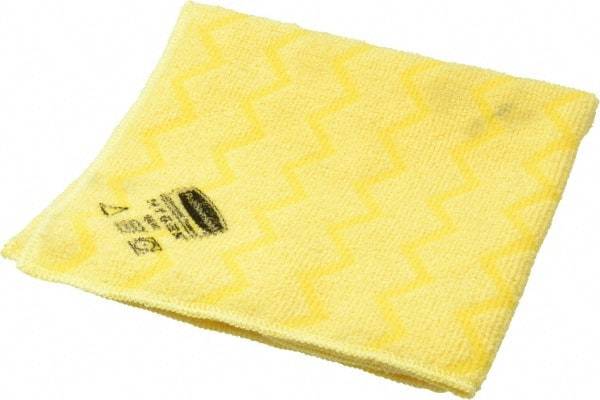 Rubbermaid - Dry Microfiber Wipes - 16" x 16" Sheet Size, Yellow - Best Tool & Supply