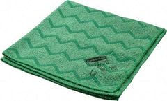 Rubbermaid - Dry Microfiber Wipes - 16" x 16" Sheet Size, Green - Best Tool & Supply