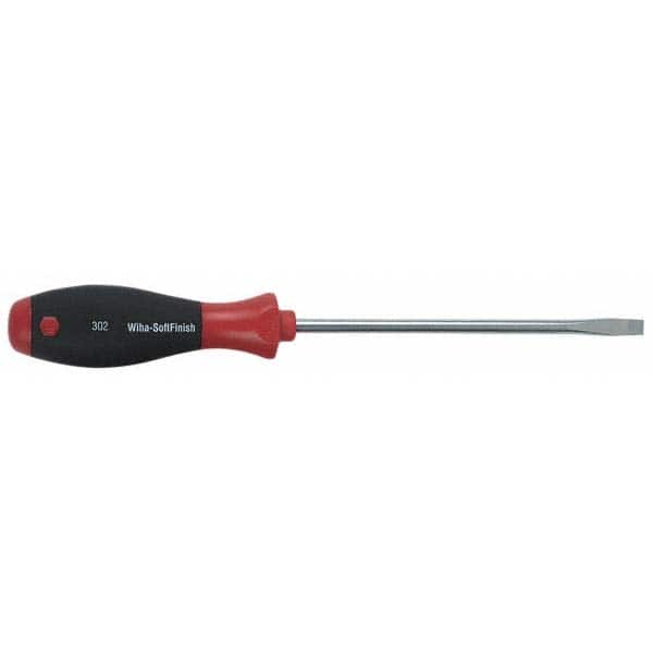 Wiha - 1/4" Blade Width, Standard Slotted Screwdriver - Exact Industrial Supply