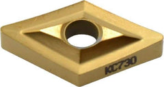 Kennametal - DNMP432 Grade KC730 Carbide Turning Insert - TiN Finish, 55° Diamond, 1/2" Inscr Circle, 3/16" Thick, 1/32" Corner Radius - Best Tool & Supply