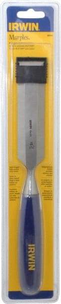 Irwin - 10-3/4" OAL x 1-1/4" Blade Width Wood Chisel - Polypropylene Handle - Best Tool & Supply