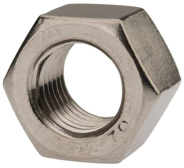 Value Collection - M16x2.00 Metric Coarse Stainless Steel Right Hand Heavy Hex Nut - 24mm Across Flats, 16mm High, Uncoated - Best Tool & Supply