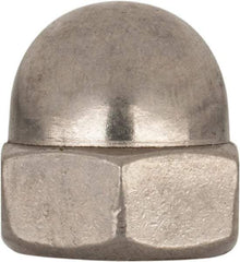 Value Collection - M10x1.5 Metric Coarse, 17mm Width Across Flats, Uncoated, Stainless Steel Acorn Nut - 18mm Overall Height, Austenitic A2, DIN 1587 - Best Tool & Supply